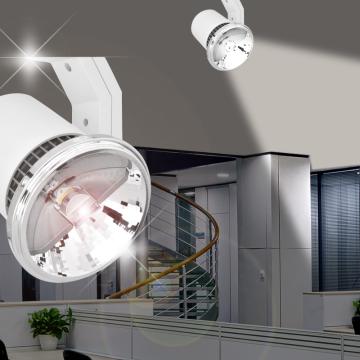 LED HV - 3 Phasen Ø111mm | Weiß | Strahler Laden Ladenbeleuchtung Schienensystem Shop Shopbeleuchtung
