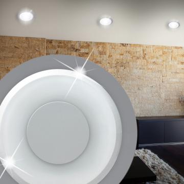 LED væg Ø110mm | Sølv | Spotlight Indbygget lampe