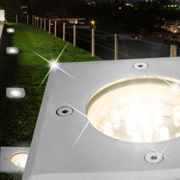 Podłogowy reflektor wpuszczany OUTSIDE Ø96mm | LED | Srebrny | Stal nierdzewna