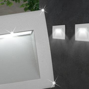 Vegg innfelt lys UTE Ø140mm | LED | sølv | aluminium