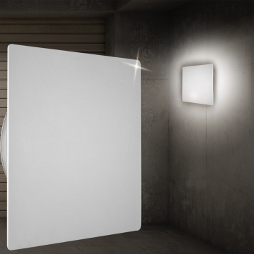 Wall Light OUTSIDE Ø180mm | LED | Modern | Silver | Stainless Steel