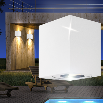 Faretto a parete OUTSIDE Ø85mm | LED | Moderno | Bianco | Faretto a parete in acciaio inox