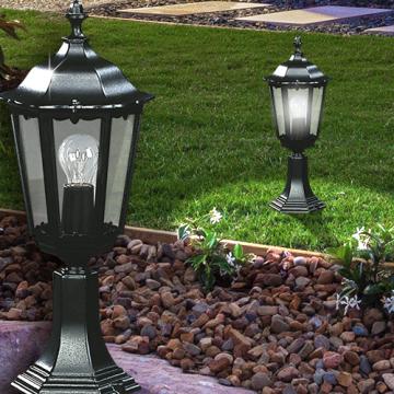 Lanternefodslampe ↥530mm | Classic | Sort | Aluminium