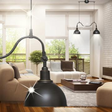 Lampa wisząca Country House Rustykalna | Czarna | Aluminiowa