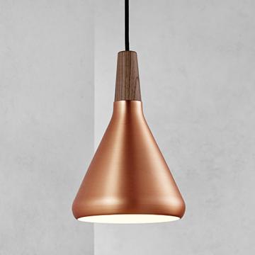 Retro hängande lampa Ø180mm | Modern | Koppar | Trä