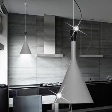 Cone hängande lampa Ø280mm | Modern | Retro | Grå | Aluminium