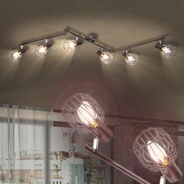 Plafondkooi ↔1450mm Retro Vintage Plafondlamp Bruin Licht