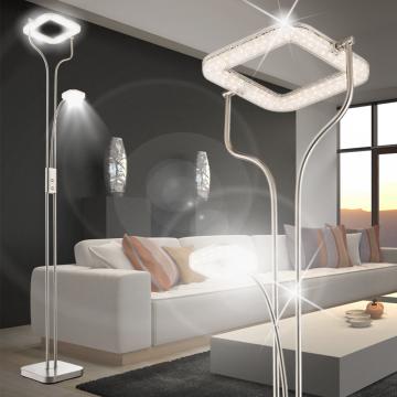 Plafond LED ↥1920mm | Touch | Dimmable | Moderne | Argenté | Acier inoxydable