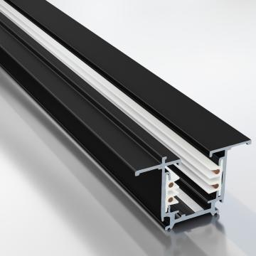 Track Lighting Rail | Flush mount | Black | 93cm / 110V - 415V | 3 phases