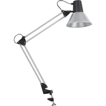 Lampe à pince Moderne ↥65cm Chassi : métal, plastique argenté Interrupteur
