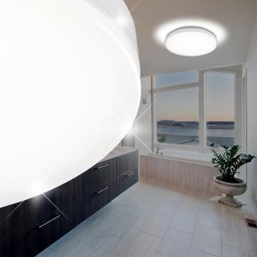 LED Decken Leuchte Ø330mm | Weiß | Acryl | Lampe Rund Deckenlampe Deckenleuchte