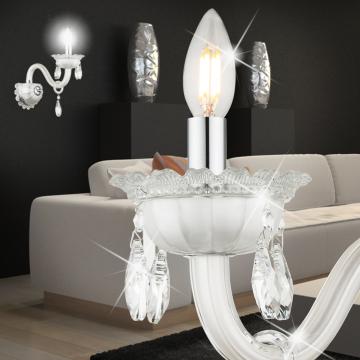 Crystal Wall Light Classic | White