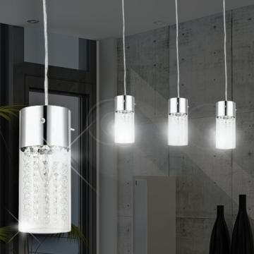 Kristall Hänge Leuchte Modern | Chrom | Pendel Lampe
