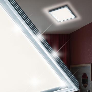 Panel taklampe LED | sølv | Hvit | Akryl | aluminium