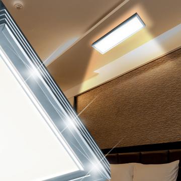 Panelowa lampa sufitowa LED | Srebrny | Biały | Akryl | Aluminium