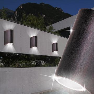 Spotlight væglampe OUTSIDE Ø65mm | Moderne | Brun | Alu væg Spot væglampe