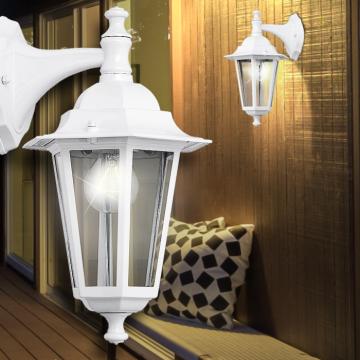 Lantaarn wandlamp BUITEN Ø210mm | Klassiek | Wit | Alu