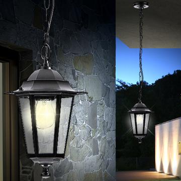 Lantern Suspension Lamp OUTSIDE Ø210mm | Classic | Black | Alu