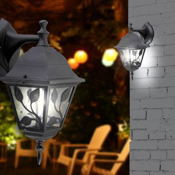 Lantern Wall Light OUTSIDE Ø150mm | Classic | Black | Alu