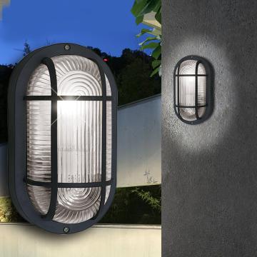 Ceiling Light OUTSIDE Ø203mm | Black | Glass | Plastic