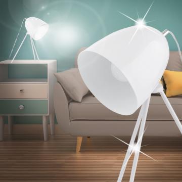 Projecteur Lampe de table ↥440mm | Moderne | Rétro | Blanc | Alu