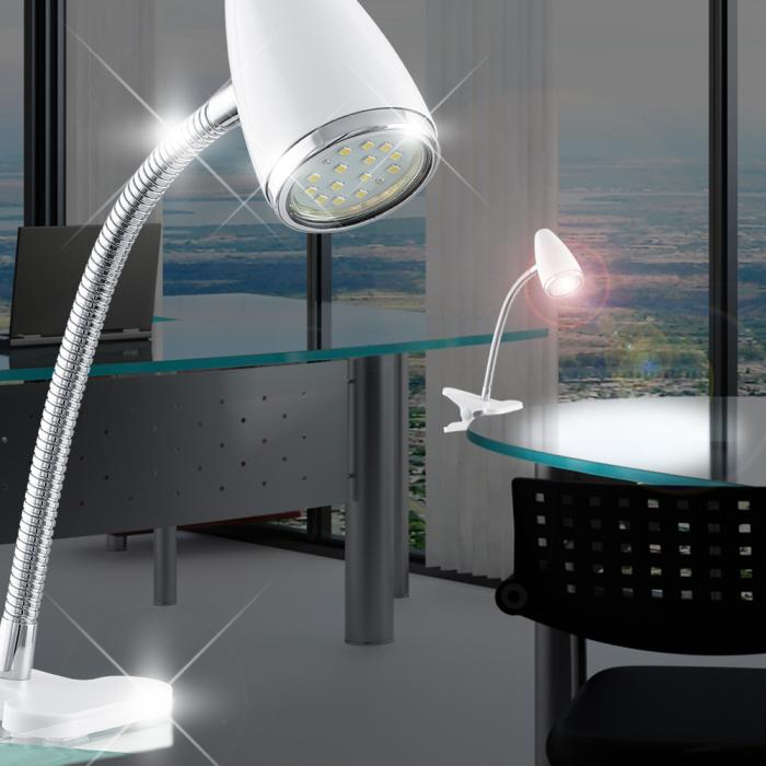 LED klemme ↥330mm | Moderne | Hvid | Lampe Kontor lampe lampe Klemme Klemme lampe - GGM Möbel International