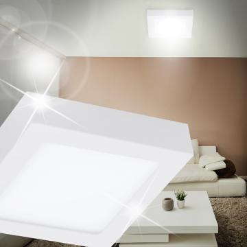 Lampa sufitowa LED biała | aluminium