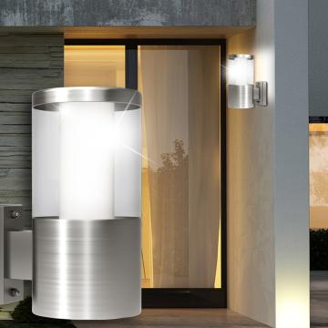 Vegglampe UTE Ø105mm | LED | sølv | rustfritt stål