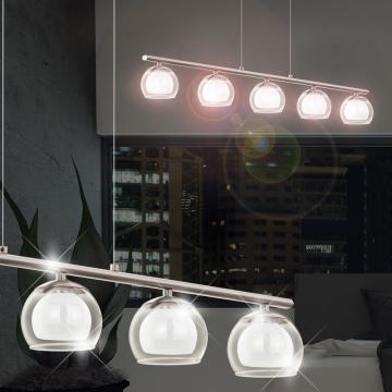Halv kugle pendel LED | Moderne | Hvid | Amber | Krom | Glas