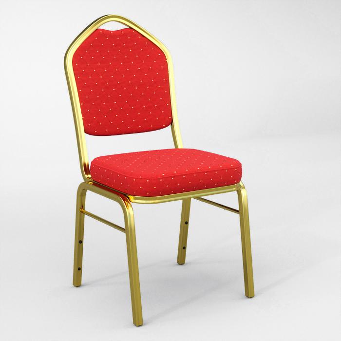 ALEXA, Banquet Chair, Red, Fabric
