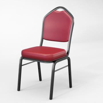ALEXA | Krzesło bistro | Czerwone | Skóra