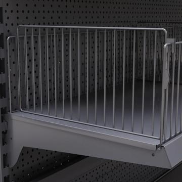 BROOKLYN | Tego Wire Shelf Divider | H17xL37cm | Anthracite