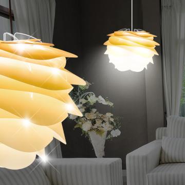 Nowoczesna lampa wisząca Ø320mm | Żółta | Plastik