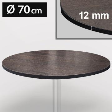 COMPACT | Piano del tavolo da bistrot in HPL | Ø70cm | Wengé 
