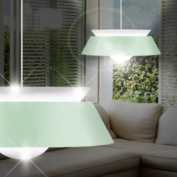 Nowoczesna lampa wisząca Ø380mm | zielona | akrylowa