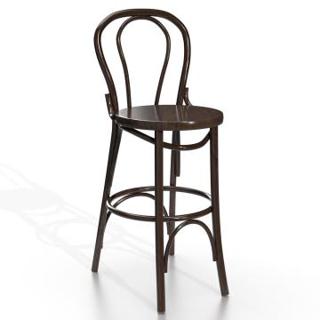 DIJON | stołek barowy z drewna giętego | wenge | drewno gięte | drewniane siedzisko