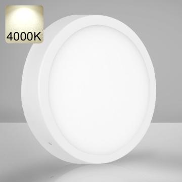 EMPIRE | Utenpåliggende LED panel | Ø300mm | 24K / 4000K | Nøytral hvit | Rundt