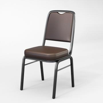 ENZIO | Krzesło bistro | Brązowy | Skóra