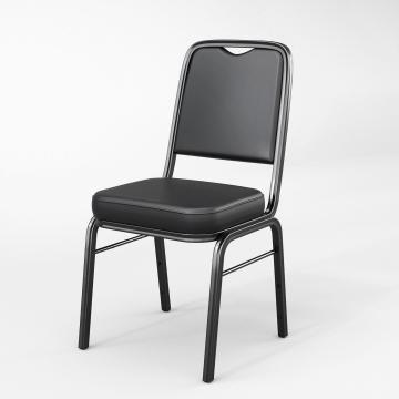 ENZIO | Krzesło bistro | Czarne | Skóra