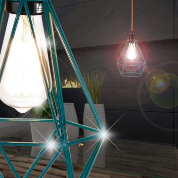 Lampe à suspension vintage Ø180mm | Design | Industrie | Rétro | Shabby | Bleu | Alu