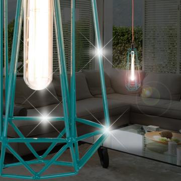 Lampe à suspension vintage Ø120mm | Design | Industrie | Rétro | Shabby | Bleu | Alu