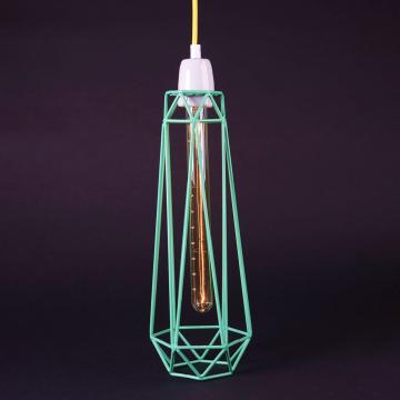 Vintage hängande lampa Ø120mm | Design | Industri | Retro | Shabby | Turkos | Alu