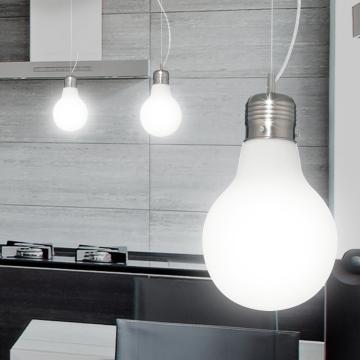 Bulb vedhængslampe Ø220mm | Design | Hvid | Glas