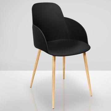LAPALMA | Krzesło Shell | Czarny | Plastik