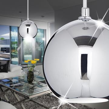 Boule Lampe à suspendre Moderne | Rétro | Chrome