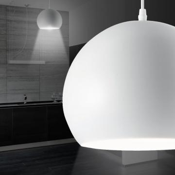 Halva kulan hängande lampa Ø250mm | Modern | Shabby | Vintage | Vit | Alu