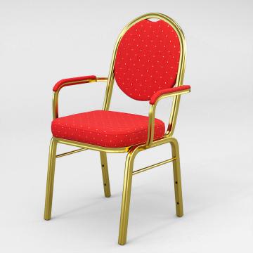 PAOLA | Krzesło bankietowe | Czerwone | Tkanina | Możliwość układania w stosy