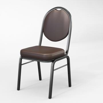 PAOLA | Banquet Chair | Brown | Leather | Stackable