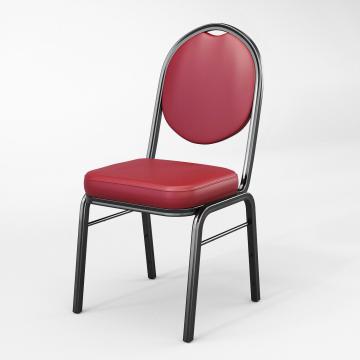 PAOLA | Krzesło Bistro | Czerwone | Skórzane