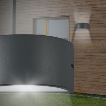 Lampa ścienna OUTSIDE Ø250mm | Antracyt | Aluminium